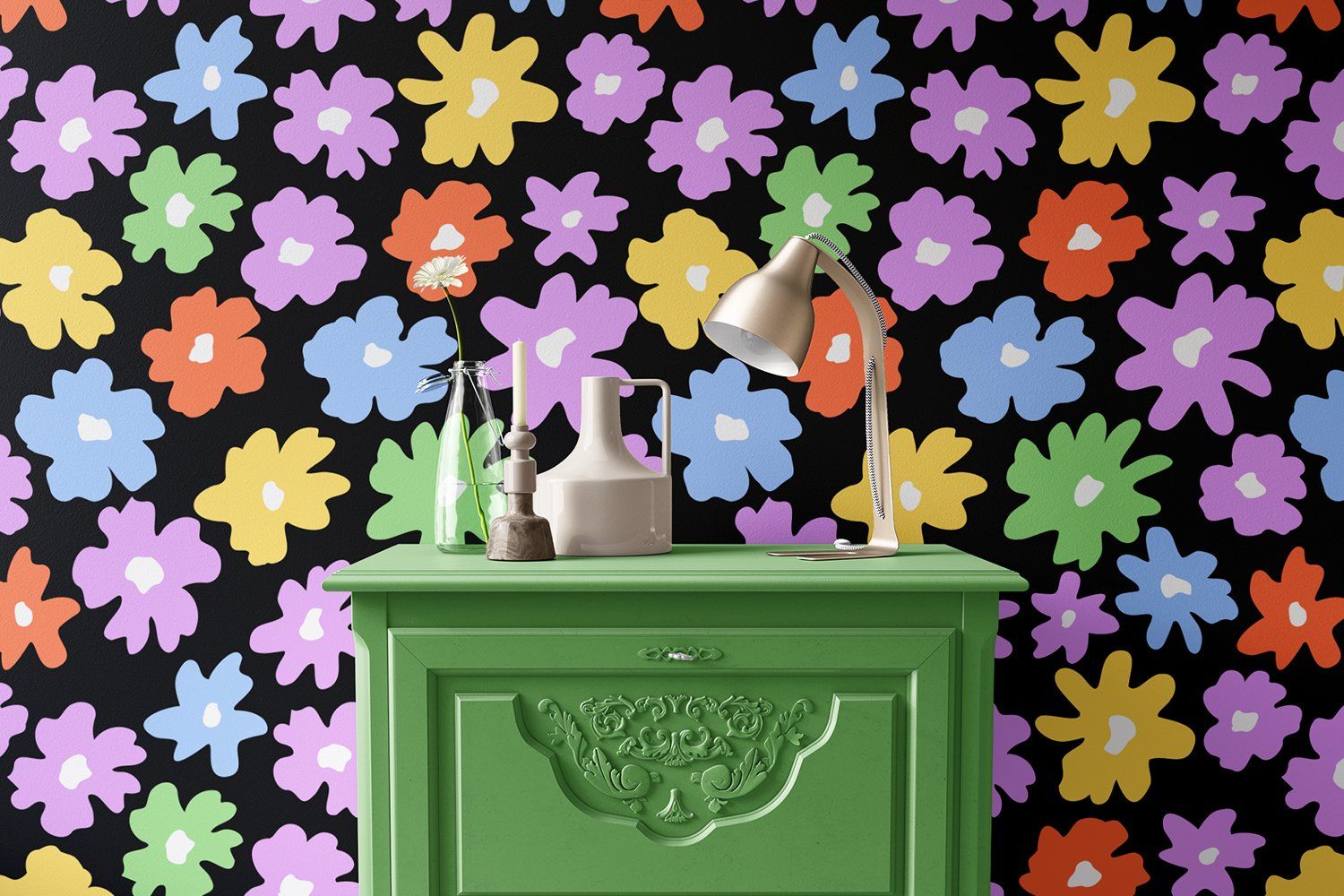 Groovy Flowers Seamless Pattern — image 3