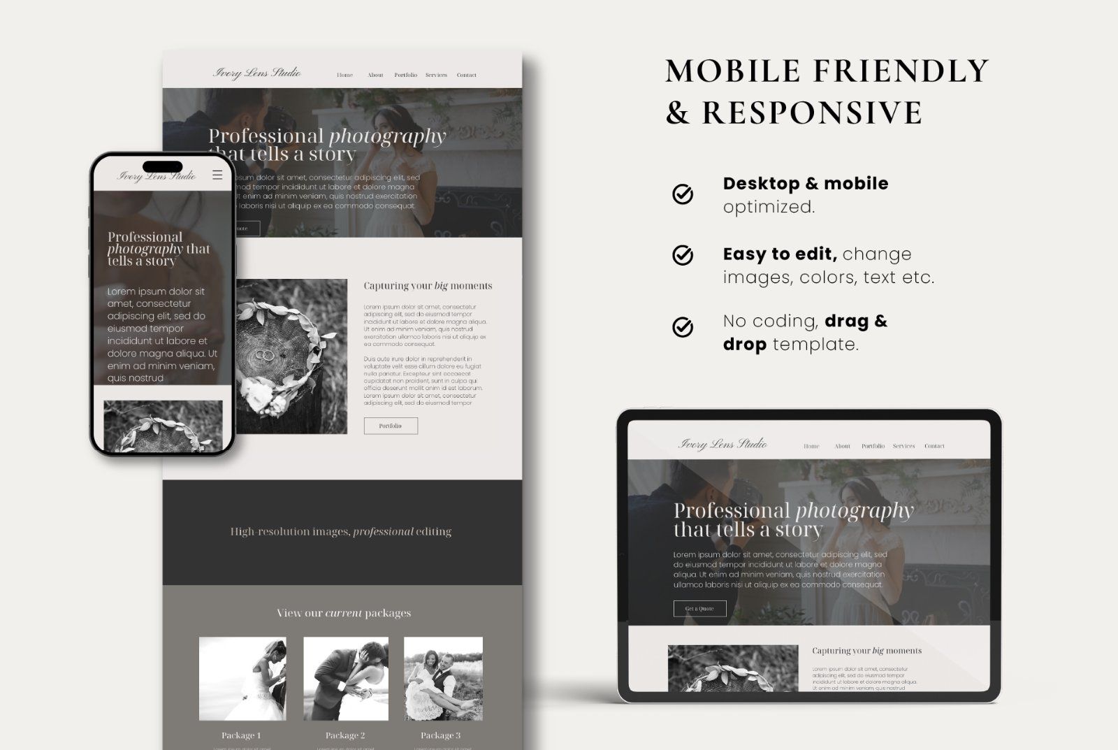 Wix Photography Website Template | Modern Photographer Portfolio — image 7