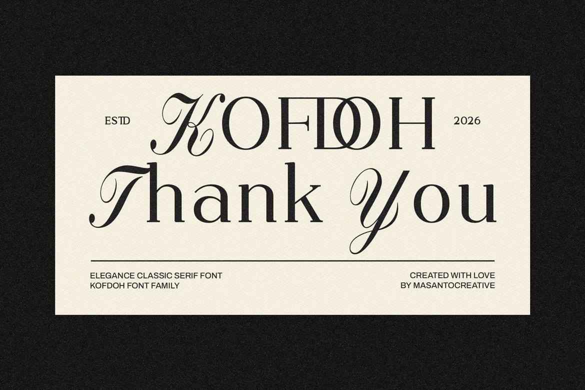 Kofdoh Elegant Serif Font Family — image 10