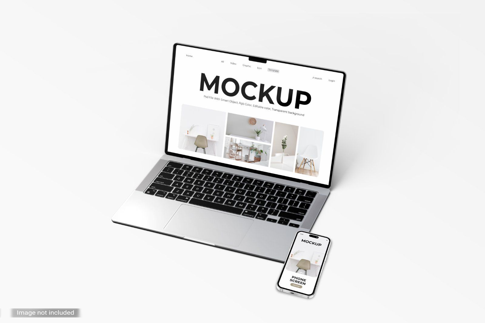 5 Laptop And Phone Mockups — image 1
