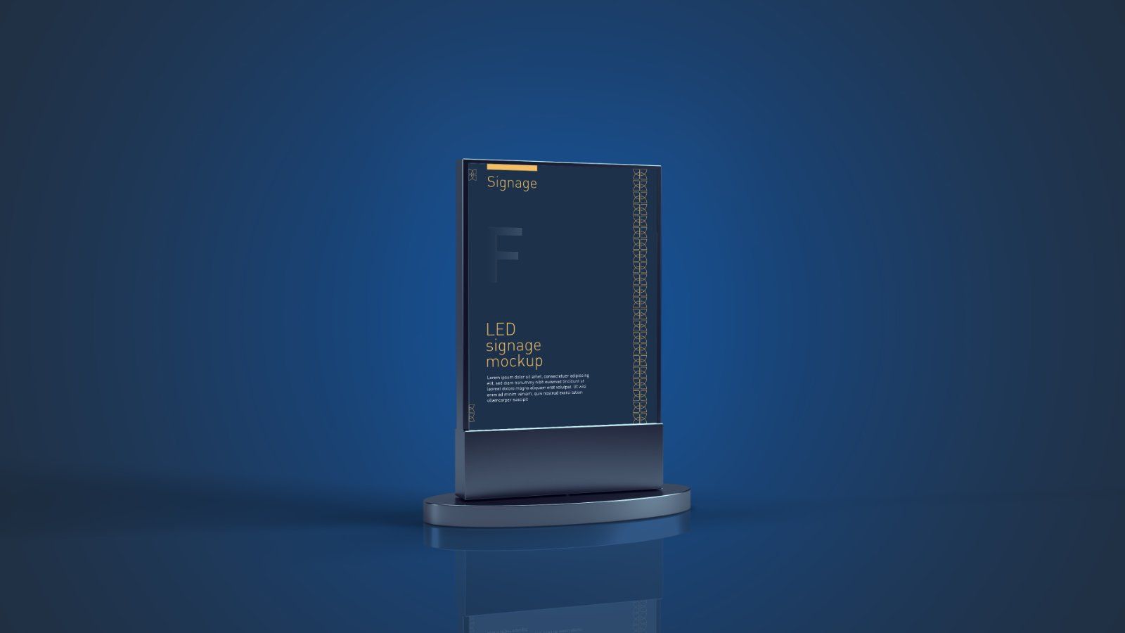 LED Acrylic Signage Mockup – 5 PSD Files, Illuminated Display Stand & Lightbox Branding Mockup — image 2