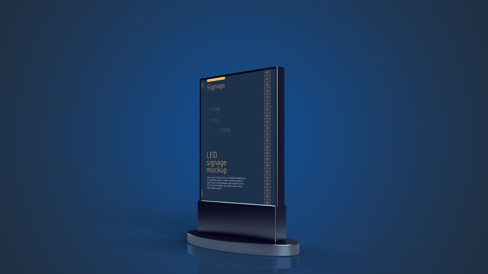 LED Acrylic Signage Mockup – 5 PSD Files, Illuminated Display Stand & Lightbox Branding Mockup — image 3