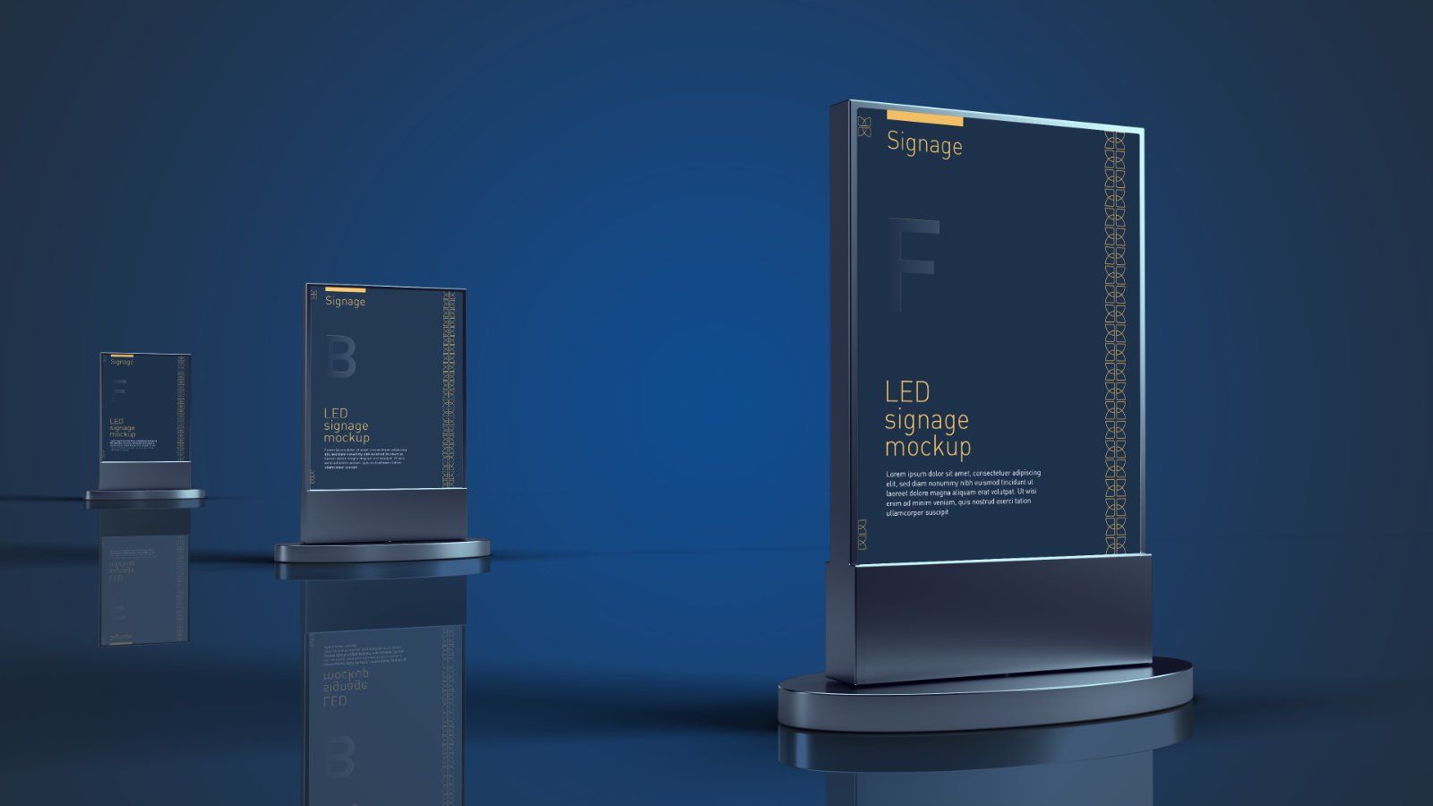 LED Acrylic Signage Mockup – 5 PSD Files, Illuminated Display Stand & Lightbox Branding Mockup — image 5