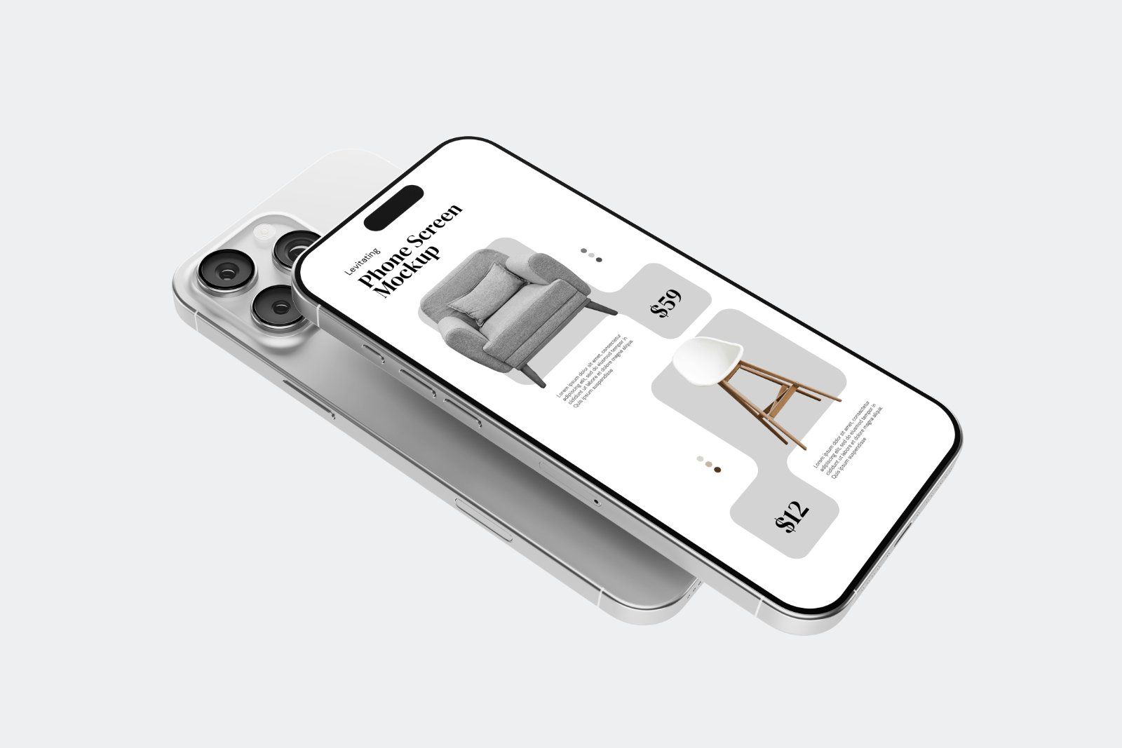 Levitating Phone Screen Mockup V1 — image 1