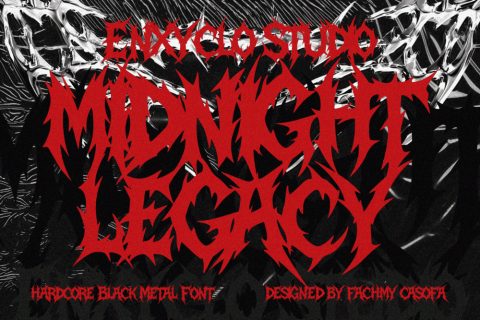 Midnight Legacy — Black Metal Font