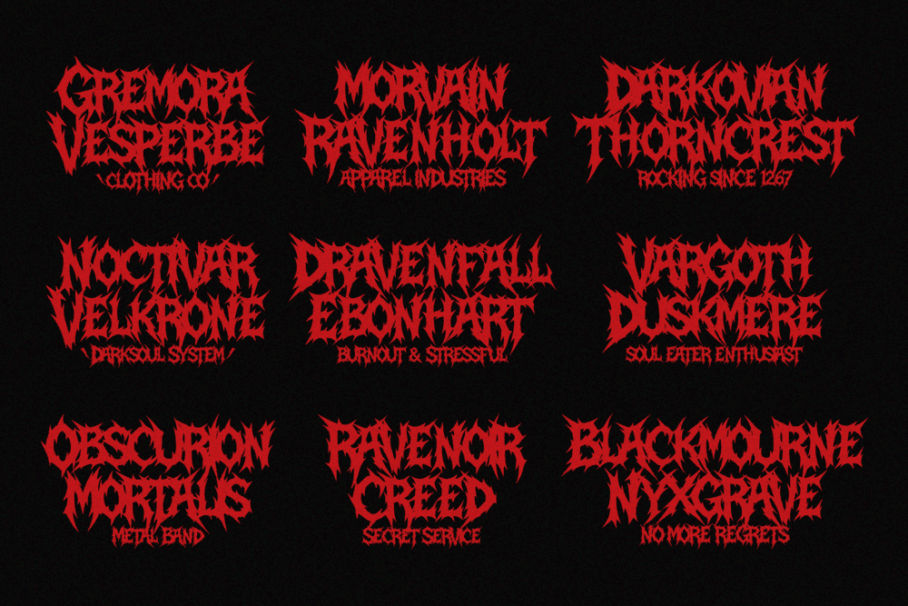 Midnight Legacy — Black Metal Font — image 5