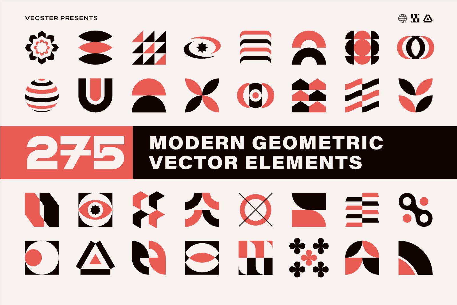 275 Modern Geometric Vector Elements — image 1