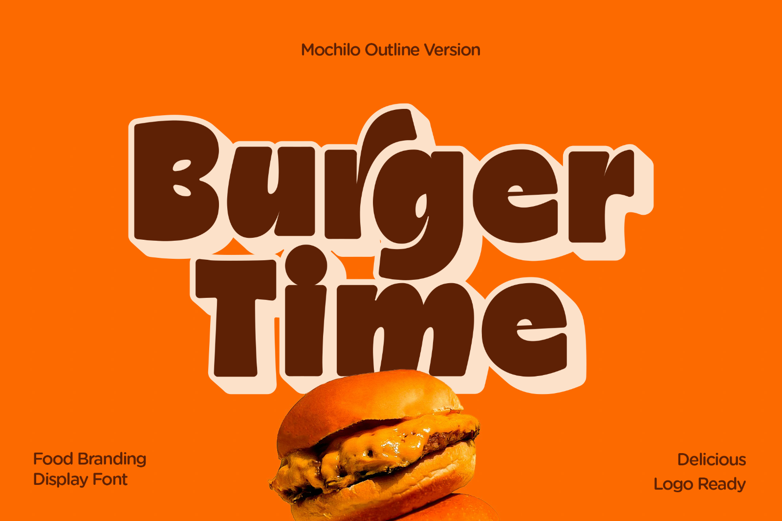 Mochilo Outline Chunky Food Display Font — image 1