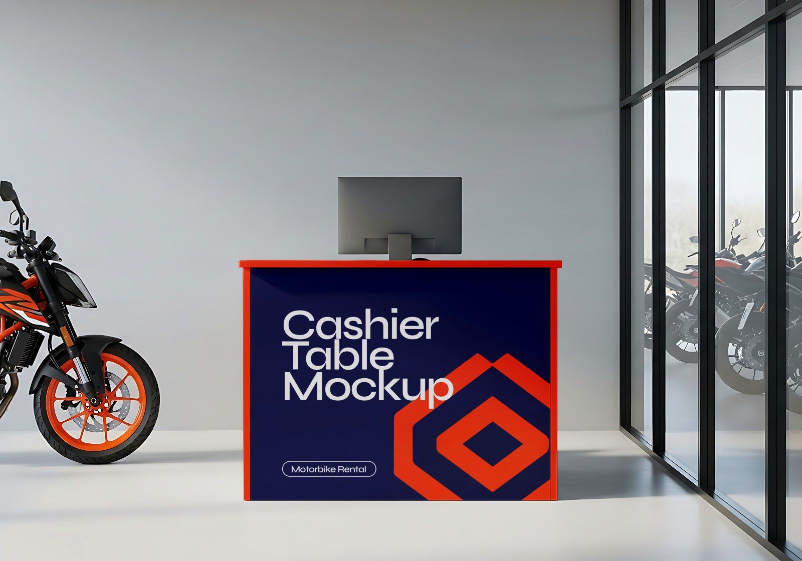 Premium Rental Motorcycle Mockup — image 4