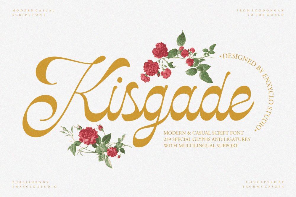 Kisgade — Elegant Script Calligraphy Font — image 1