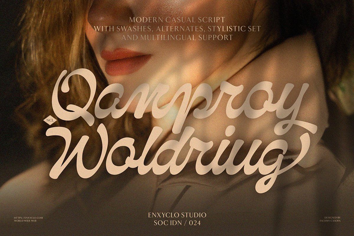 Qanproy Woldriug — Elegant Script Calligraphy Font — image 1