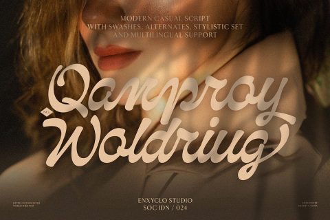 Qanproy Woldriug — Elegant Script Calligraphy Font