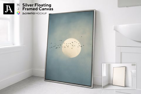 Silver Framed Canvas | 2x3 Ratio PSD
