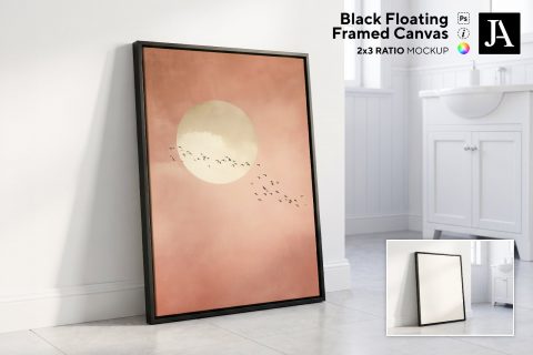 Black Framed Canvas | 2x3 Ratio PSD