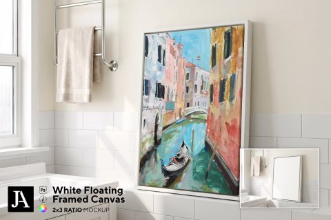 White Framed Canvas | 2x3 Ratio PSD