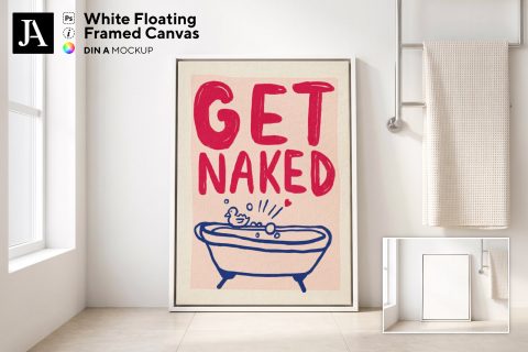 White Framed Canvas | DIN A PSD