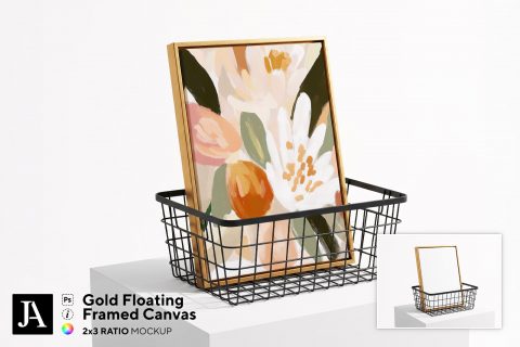 Gold Framed Canvas | 2x3 Ratio PSD