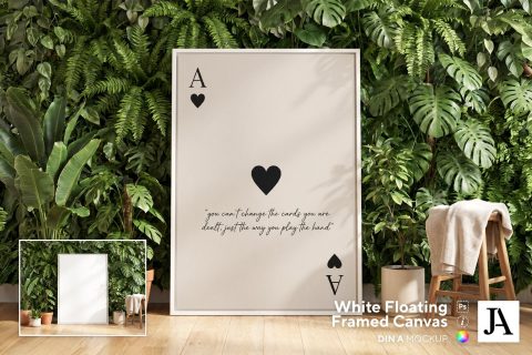 White Framed Canvas | DIN A PSD