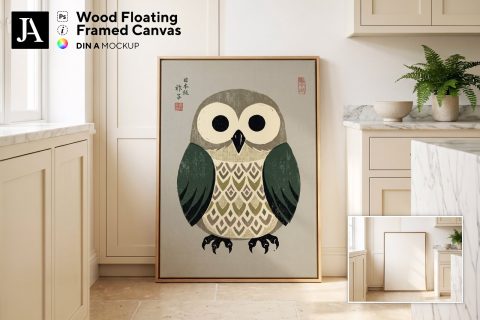 Wooden Framed Canvas | DIN A PSD