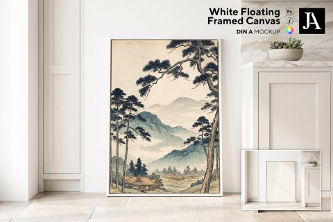 White Framed Canvas | DIN A PSD
