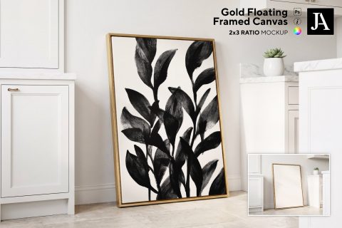 Gold Framed Canvas | 2x3 Ratio PSD