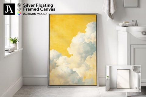 Silver Framed Canvas | 2x3 Ratio PSD