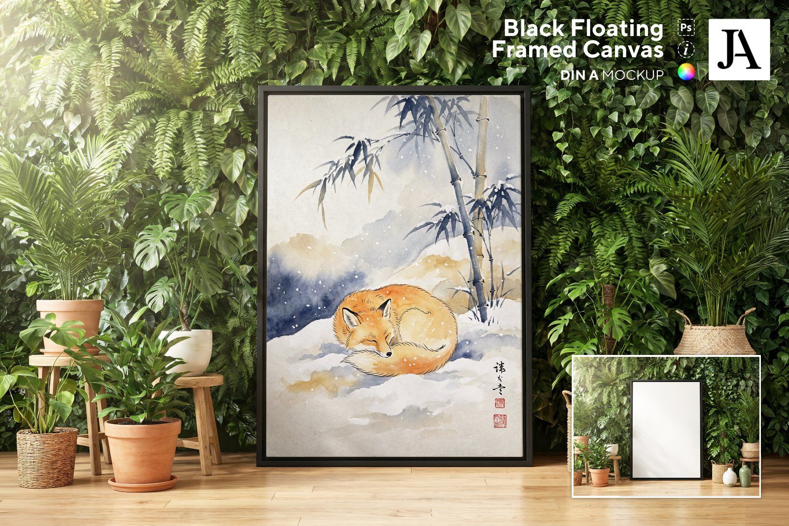 Black Framed Canvas | DIN A PSD — image 1