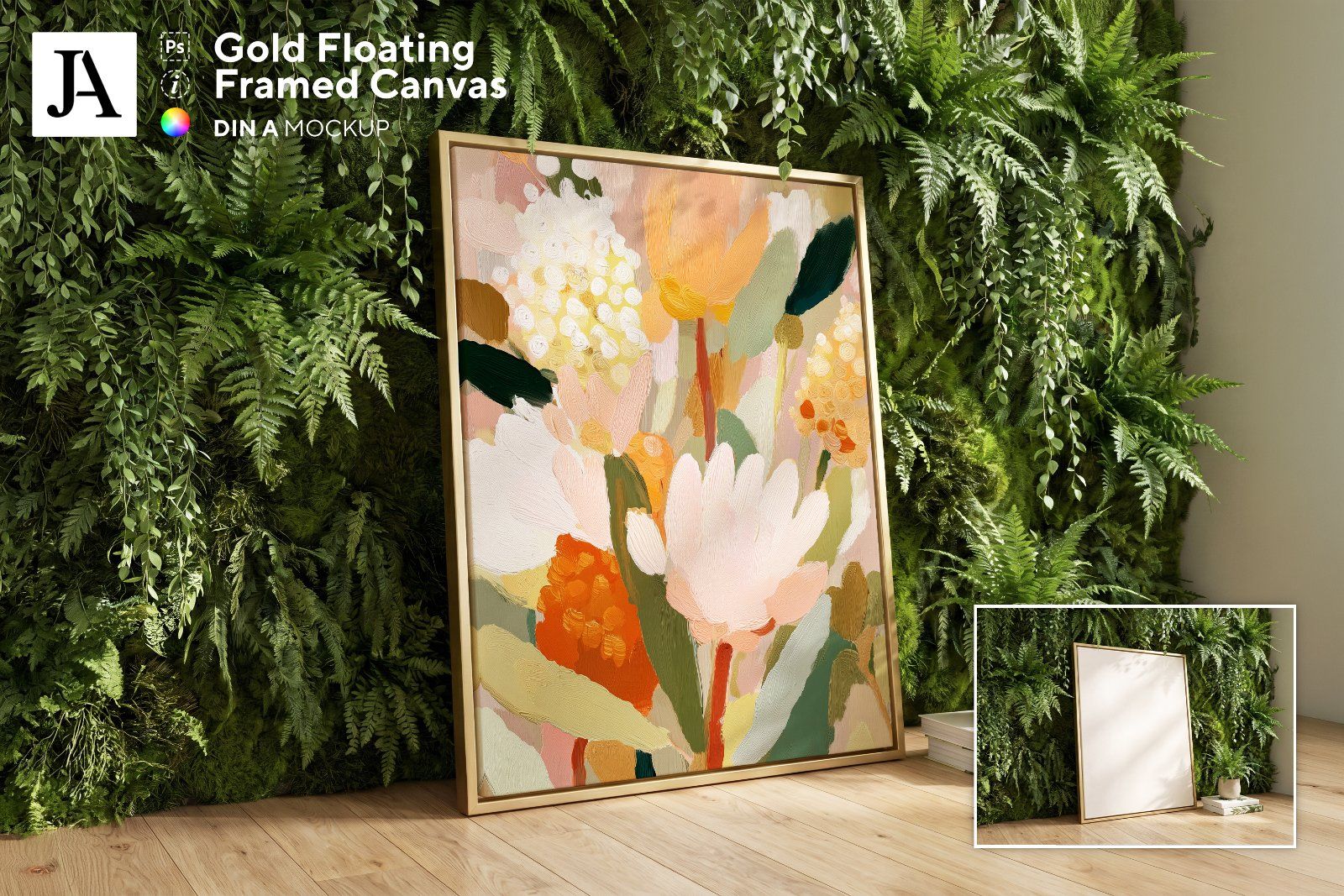 Gold Framed Canvas | DIN A PSD — image 1