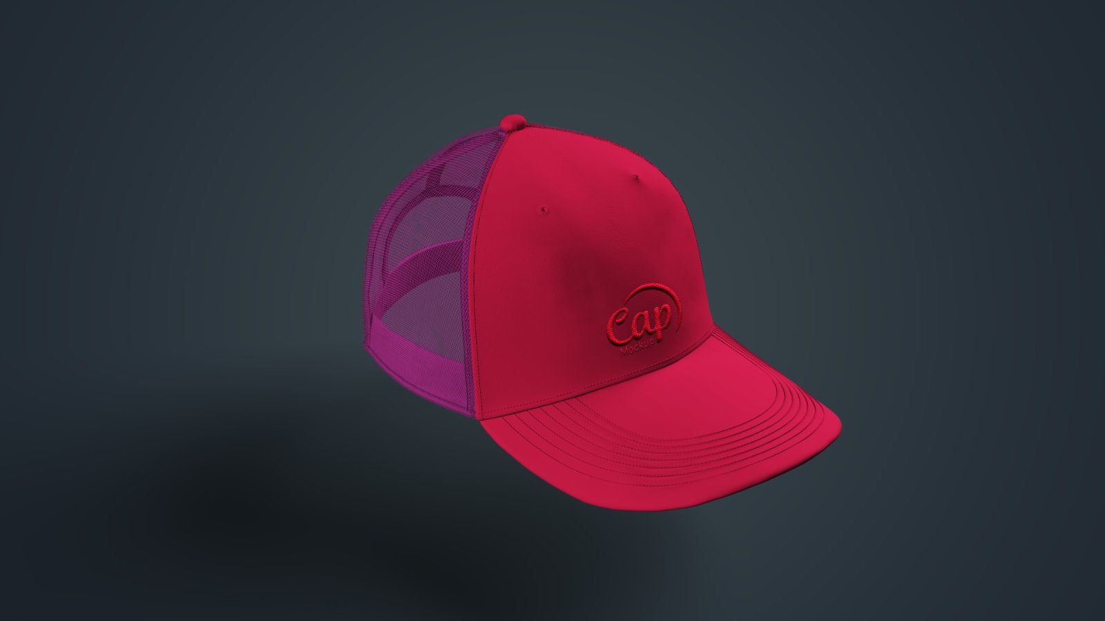 Trucker Cap Mockup – Mesh Snapback Hat, 7 PSD Files — image 7