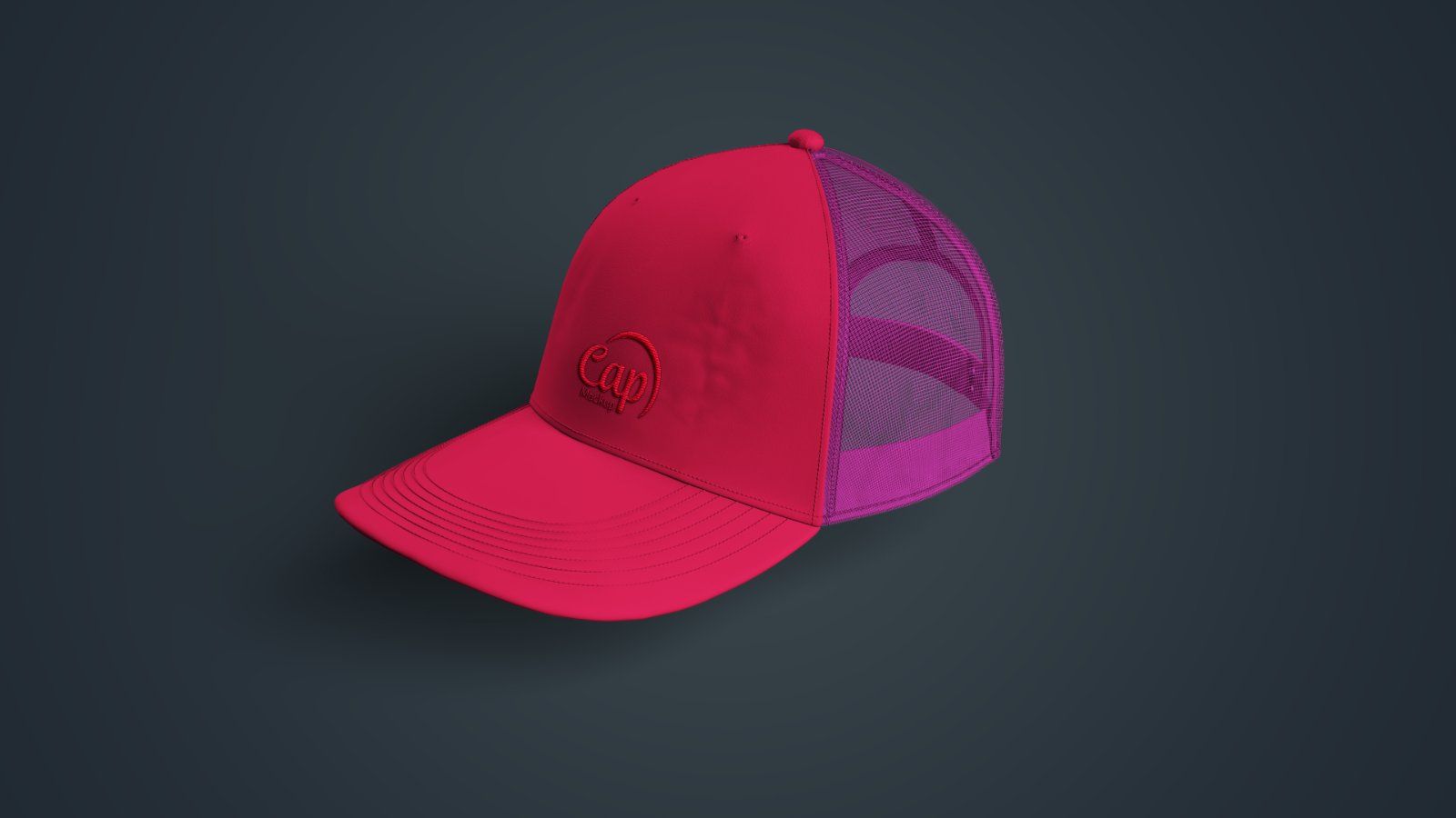 Trucker Cap Mockup – Mesh Snapback Hat, 7 PSD Files — image 5