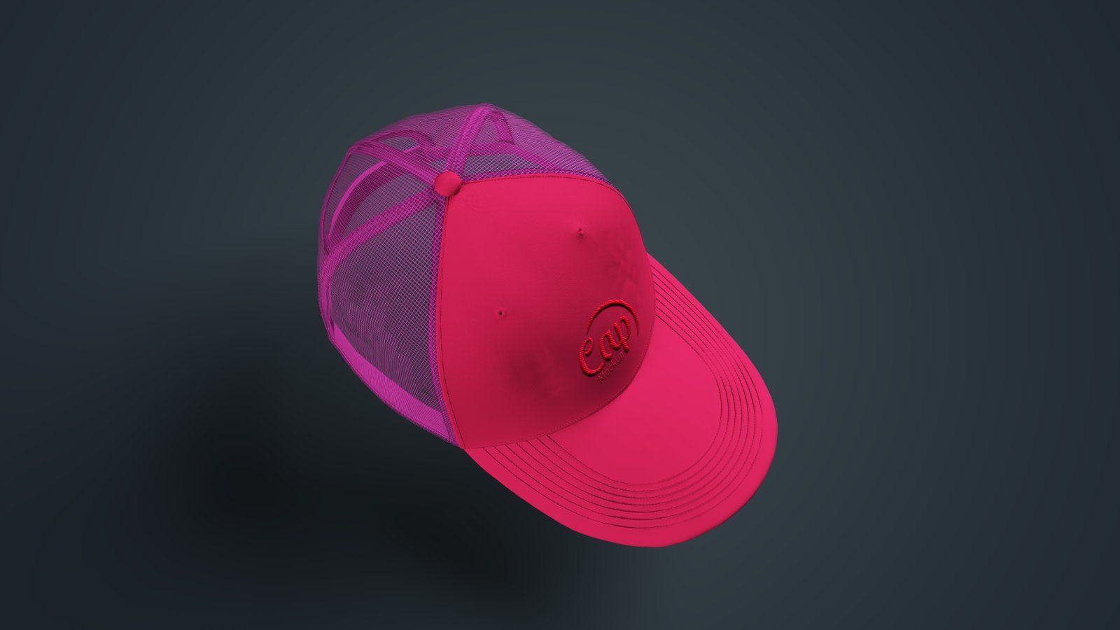 Trucker Cap Mockup – Mesh Snapback Hat, 7 PSD Files — image 3