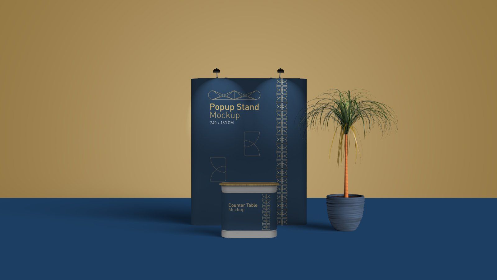 Exhibition Popup Stand Mockup – Trade Show Booth Display, 6 PSD Files — image 2
