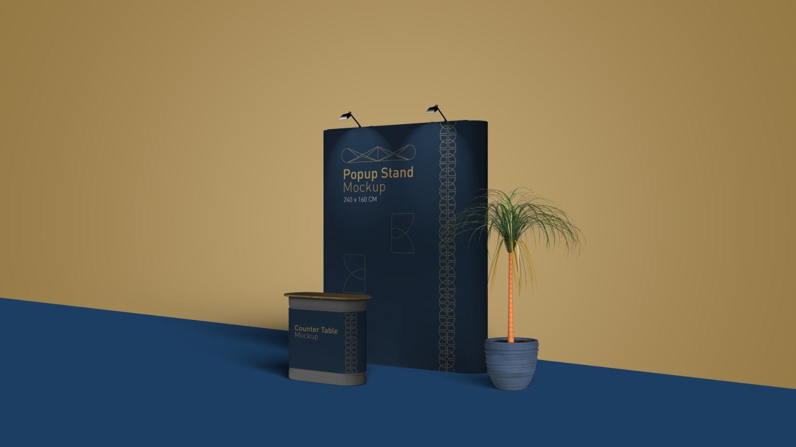 Exhibition Popup Stand Mockup – Trade Show Booth Display, 6 PSD Files — image 3