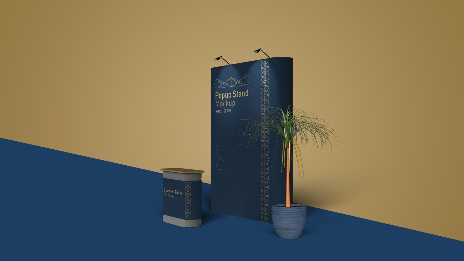Exhibition Popup Stand Mockup – Trade Show Booth Display, 6 PSD Files — image 4