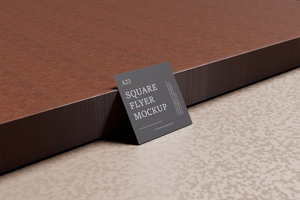 Bright square business cards mockup (4 Objects) — image 2
