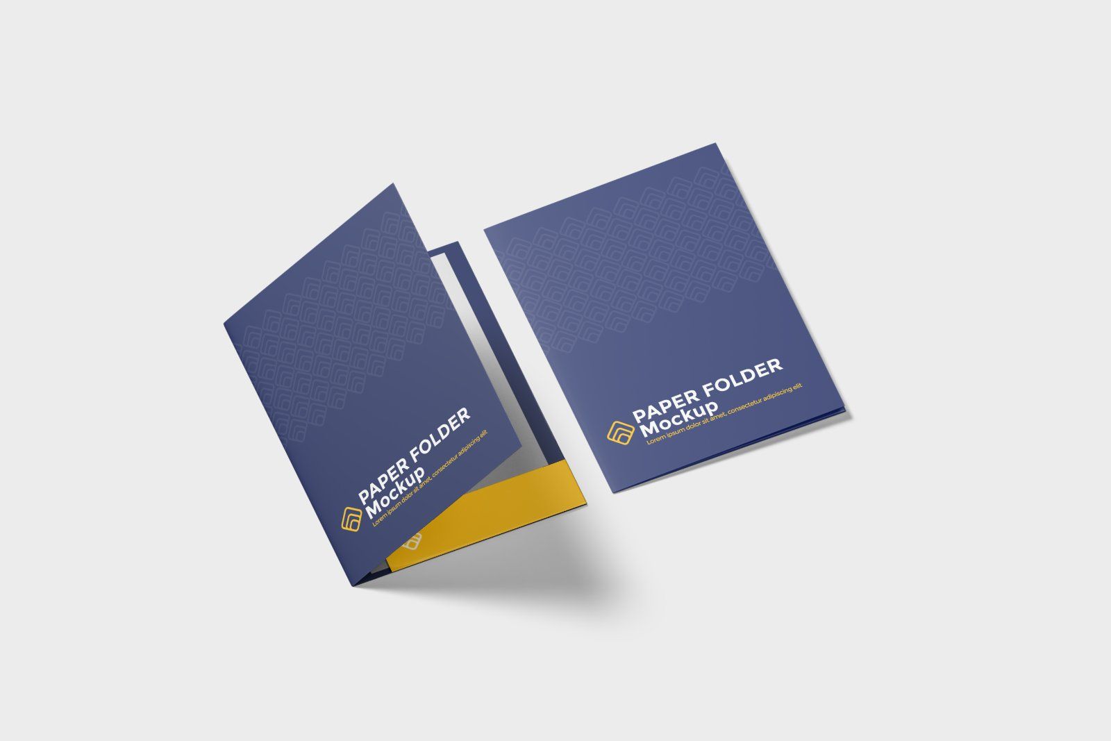 Half Opened and Closed Paper Folder with Document for Presentation — image 1