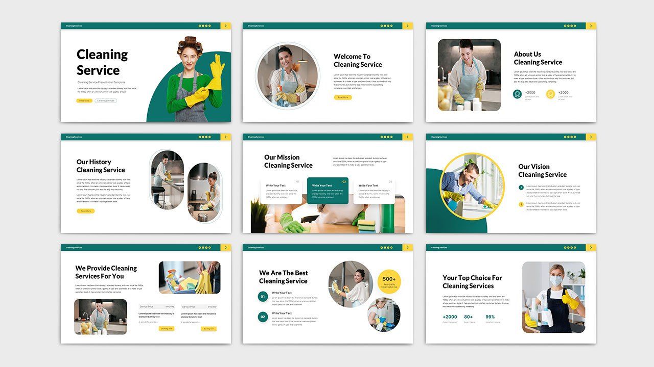 Cleaning Service PowerPoint Template — image 2