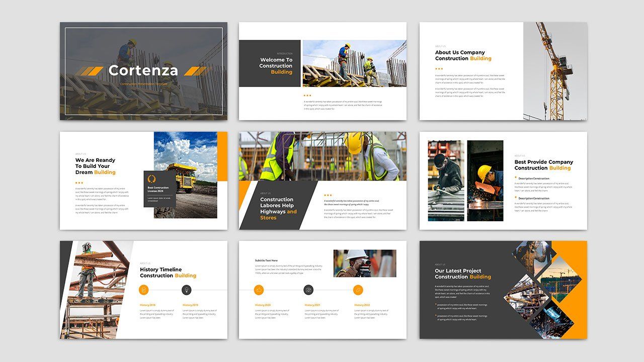Cortenza - Construction PowerPoint Presentation Template — image 2