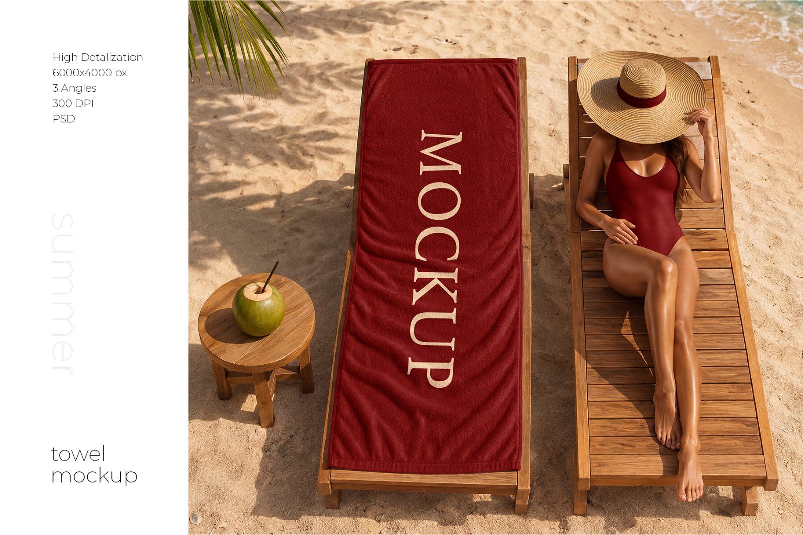 Summer Beach Towel Mockup Set — image 1