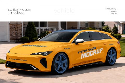 Station Wagon Mockup Set