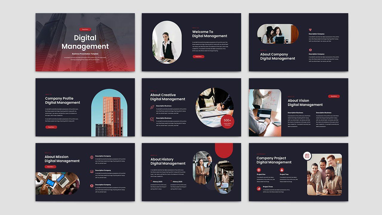 Digital Management - Business PowerPoint Template — image 2