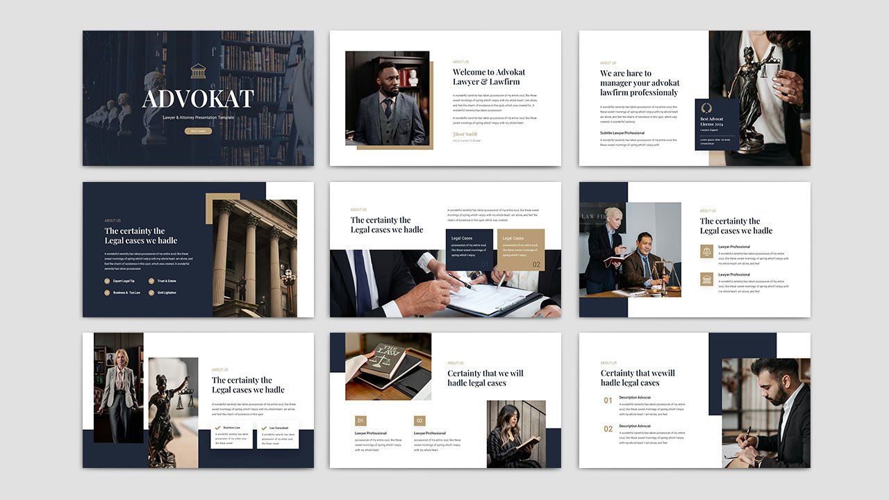 Advokat - Lawyer & Attorney PowerPoint Template — image 2