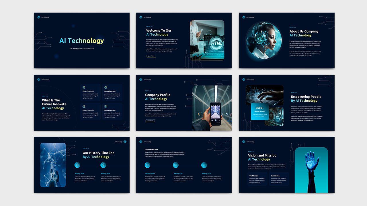 AI Technology PowerPoint Presentation Template — image 2