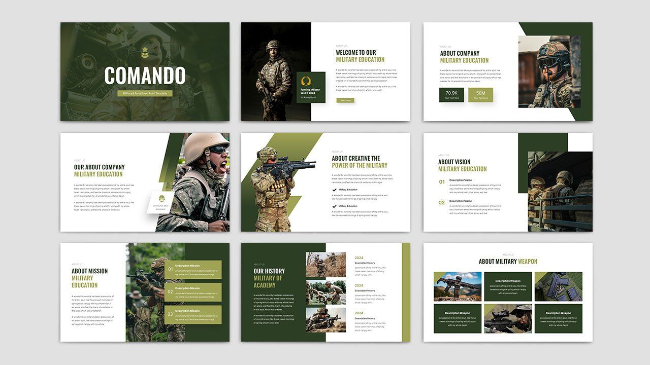 Comando - Military and Army Powerpoint Template — image 2