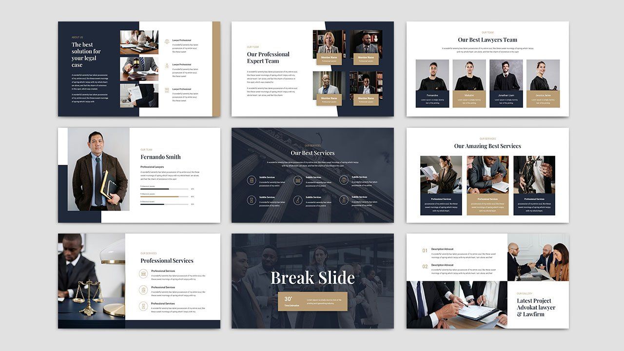 Advokat - Lawyer & Attorney PowerPoint Template — image 3