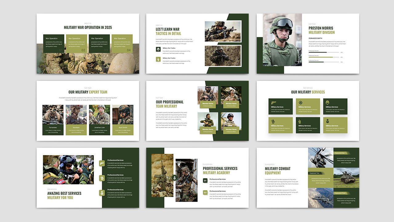 Comando - Military and Army Powerpoint Template — image 3