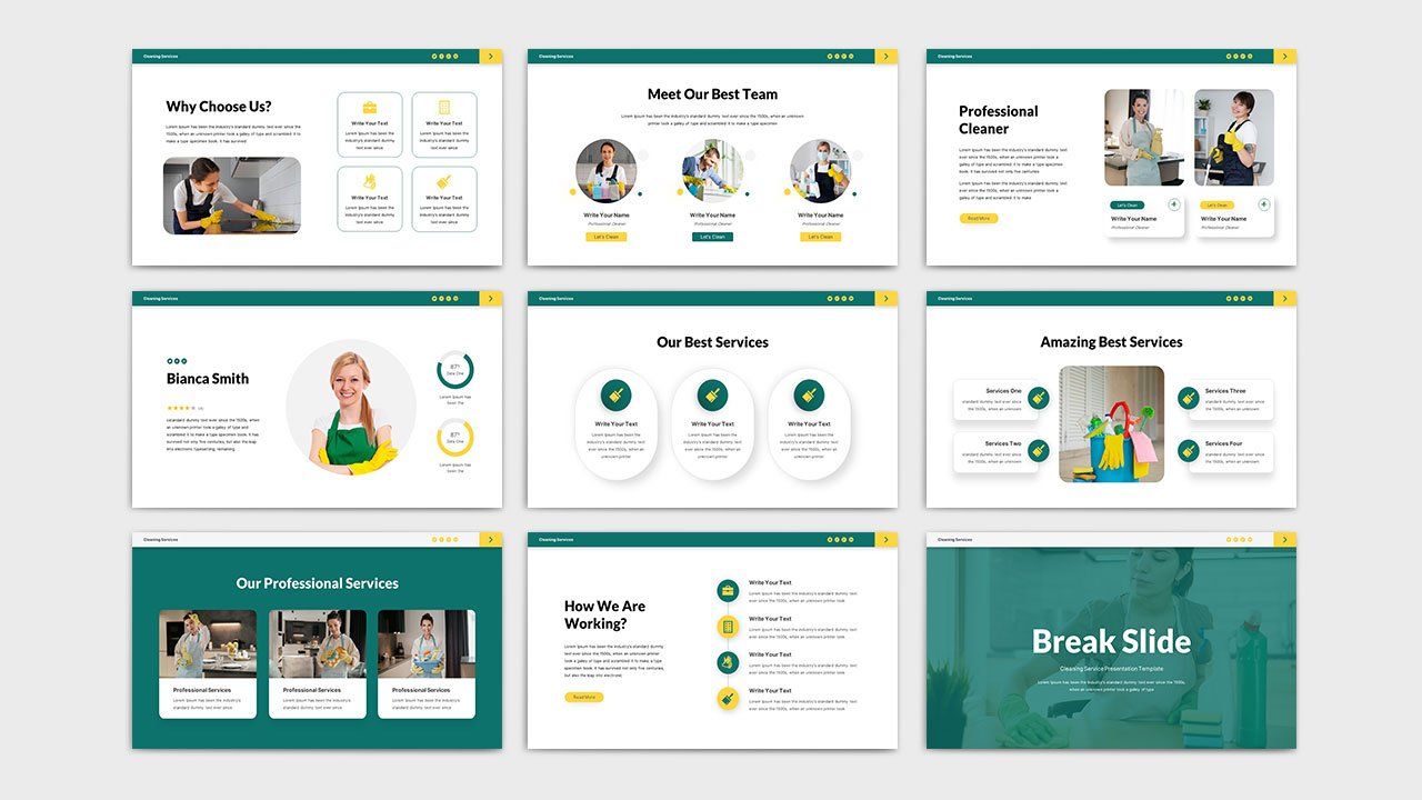 Cleaning Service PowerPoint Template — image 3