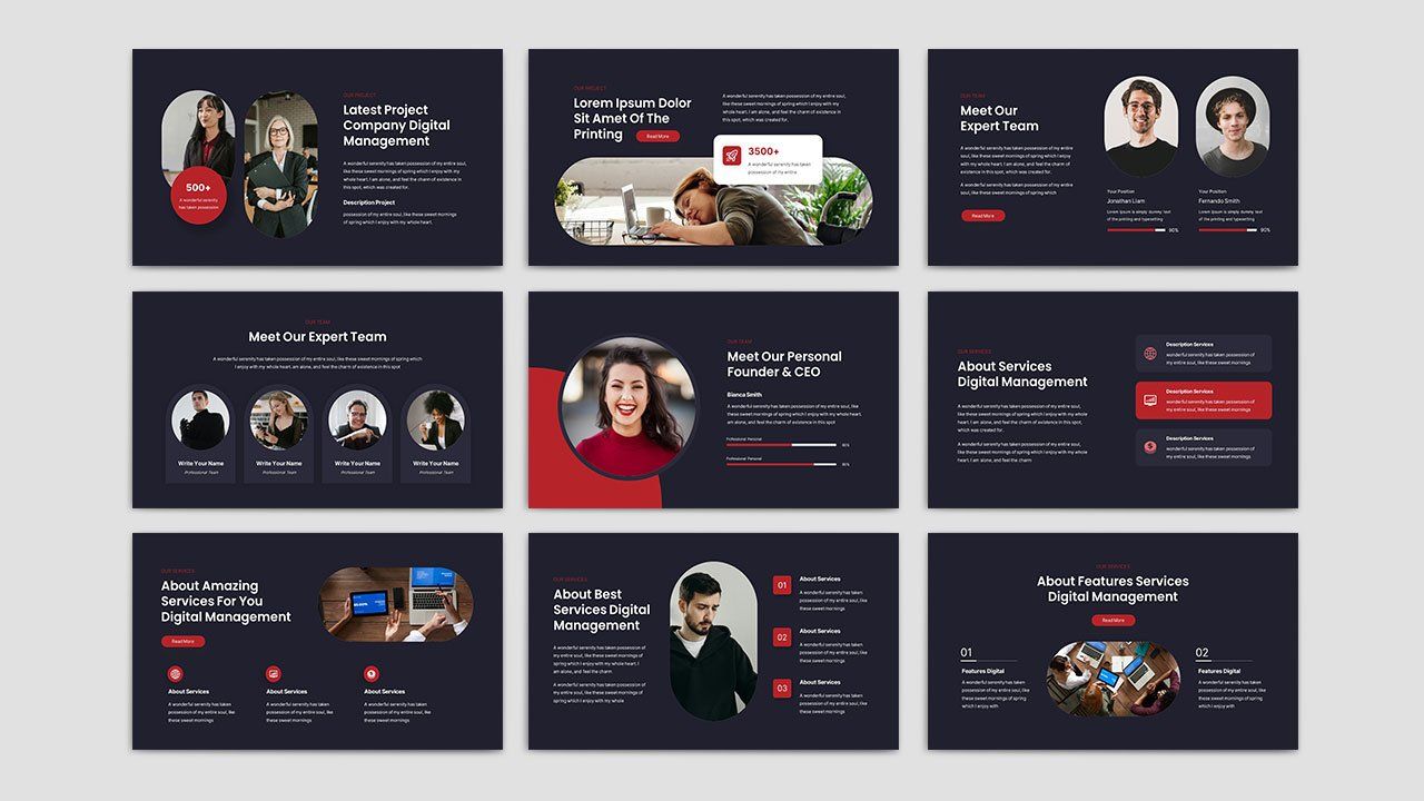 Digital Management - Business PowerPoint Template — image 3
