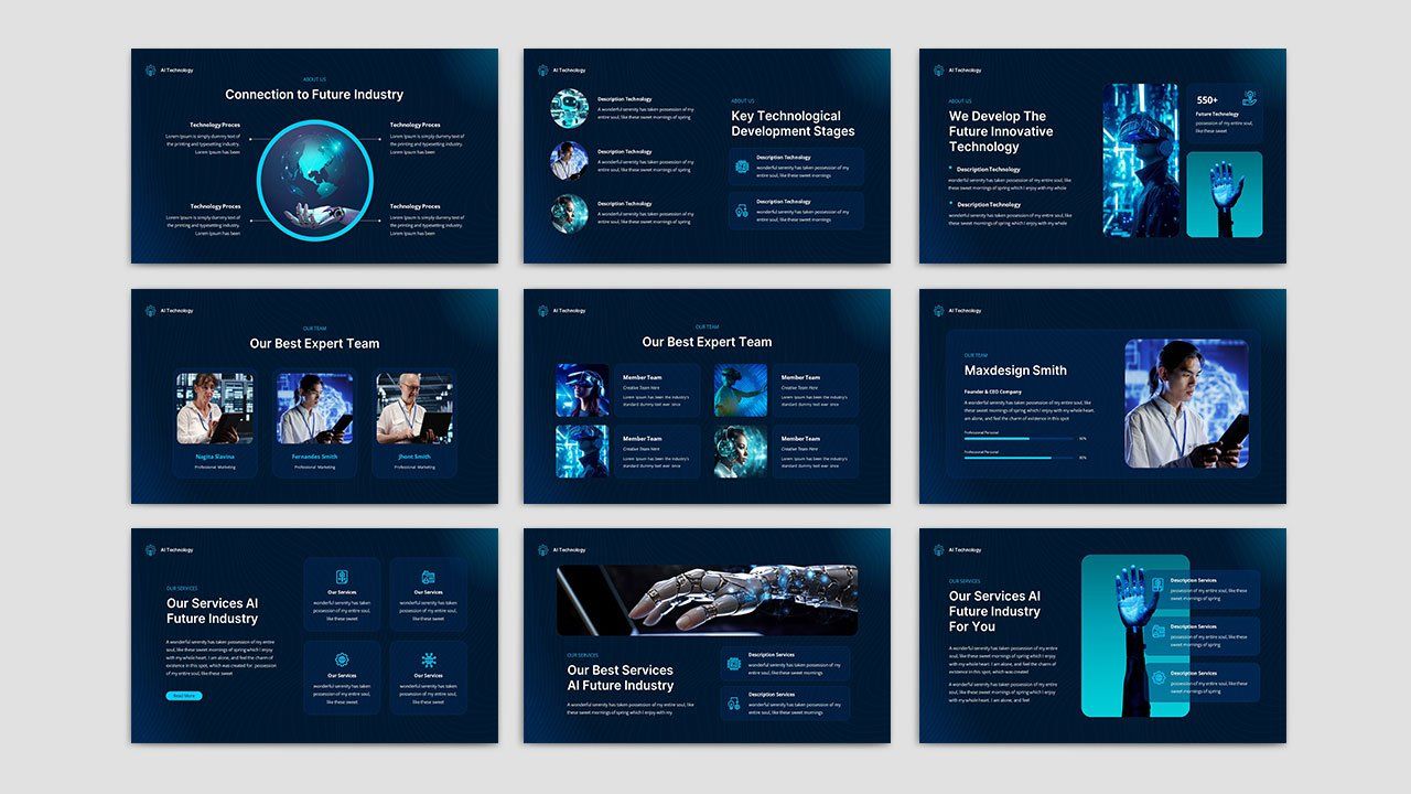 AI Future Industry - Artificial Intelligence PowerPoint Template — image 3