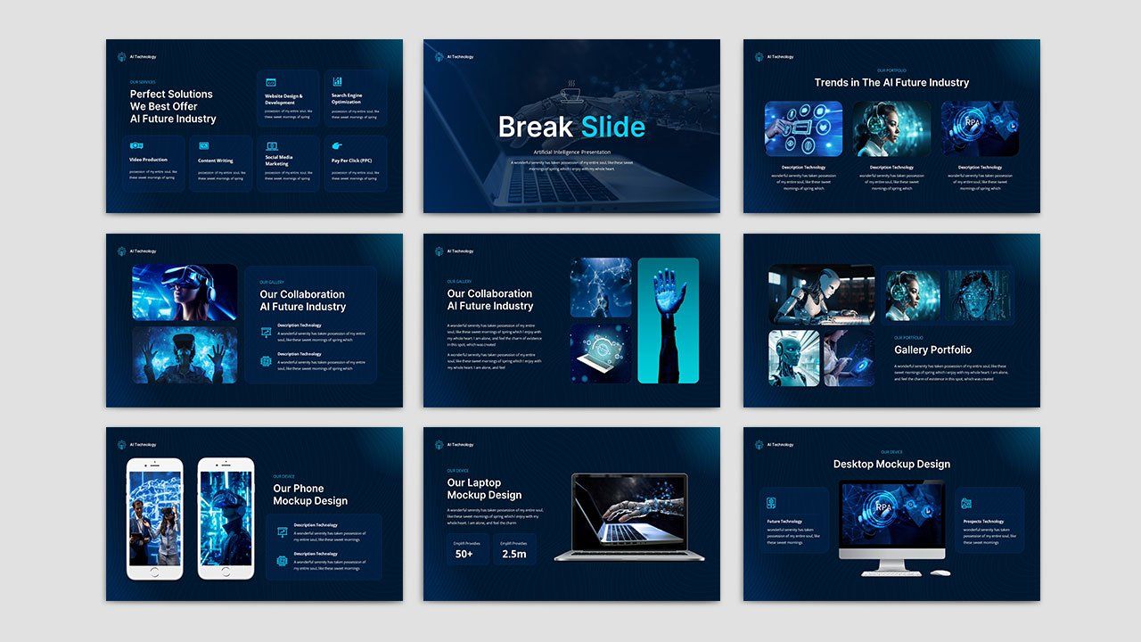 AI Future Industry - Artificial Intelligence PowerPoint Template — image 4